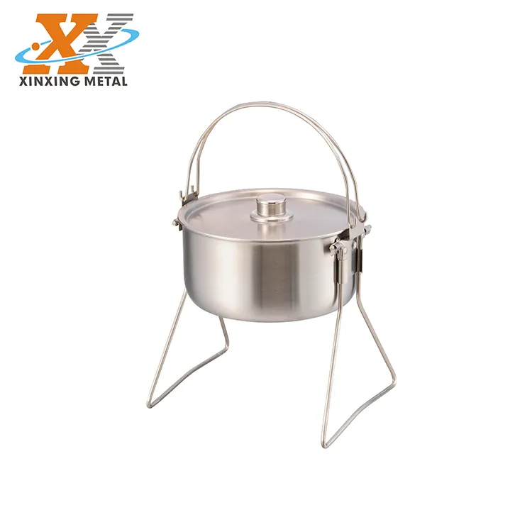 Hot Sale Outdoor Küche Tragbare Kochtöpfe Langsames Kochen Antihaft Stehende Edelstahl Kochgeschirr