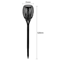 Lampe solaire à 96 LED, imperméable, éclairage d'extérieur, lampe en forme de torche, luminaire de paysage, idéal pour un jardin, livraison directe depuis l'usine