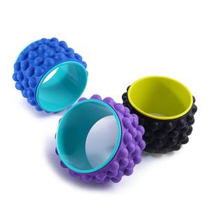CHENGMO SPORTS Roue de <span class=keywords><strong>yoga</strong></span> en liège EVA écologique antidérapante pour la salle de sport, 28*19CM, avec points de massage, pour le soutien des douleurs dorsales - Product Image 4