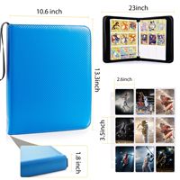 Classeur de cartes à collectionner à 9 pochettes avec sangle de transport, pages amovibles, feuilles intérieures transparentes en PP, album portable pour collection