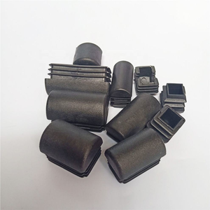 Black Domed Square Tube Plug <b>Plastic</b> Arched Pipe End Cap Anti Rust Floor Protector for Rack & Fitness Frame, Made in China - Product Image 1