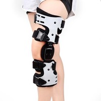 Attelle orthopédique médicale réglable en plastique souple, support de genou articulé post-opératoire pour la rééducation, protection professionnelle pour les douleurs osseuses à l'articulation (OA)