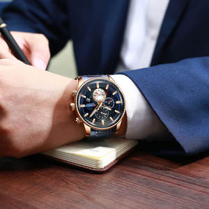 <span class=keywords><strong>Best</strong></span> <span class=keywords><strong>Buy</strong></span> orologi alla moda da uomo con orologio al quarzo con cronografo sportivo di lusso in acciaio inossidabile blu - Product Image 4