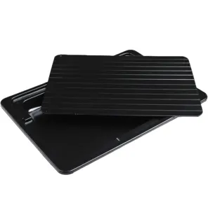Mat Set Magic Rapid Quick Fast Thawing Master Plate Board Defrosting Tray Custom Thick Aluminum Black Kitchen Opp Bag NINGBO T/T