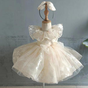 Bebé-Vestido de niña de un año Otoño Vestido de agarre para niños Princesa Flor de gama alta Boda infantil - Product Image 2