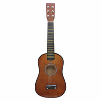 Gitar Basswood Berwarna 23-inci untuk Pemula, Mainan Anak, Gitar Kecil Enam Senar