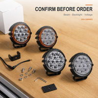 Projecteur de travail LED 60W, rond de 5,06 pouces, faisceau spot blanc ambre, IP67, 10-30V DC, 3939lm, pour camion, SUV, tout-terrain, conduite, 12V 24V, jaune