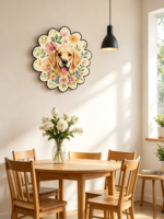 Jam Dinding Kayu MDF Sublimasi Personalisasi Lapisan Mengkilap Tinggi Ramah Lingkungan Desain Kreatif untuk Ruang Tamu Mekanis