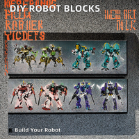 Ensemble de blocs de construction en plastique DIY JS de 40 pièces, jouet d'assemblage de robot transformable pour enfants de 8 à 13 ans