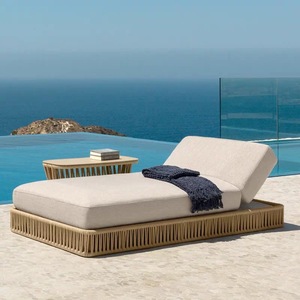 Luxury Patio Outdoor Daybed Aluminum Outdoor <b>Sunbed</b> Chaise Waterproof Sun Lounger Chair for Pool Side - Product Image 1