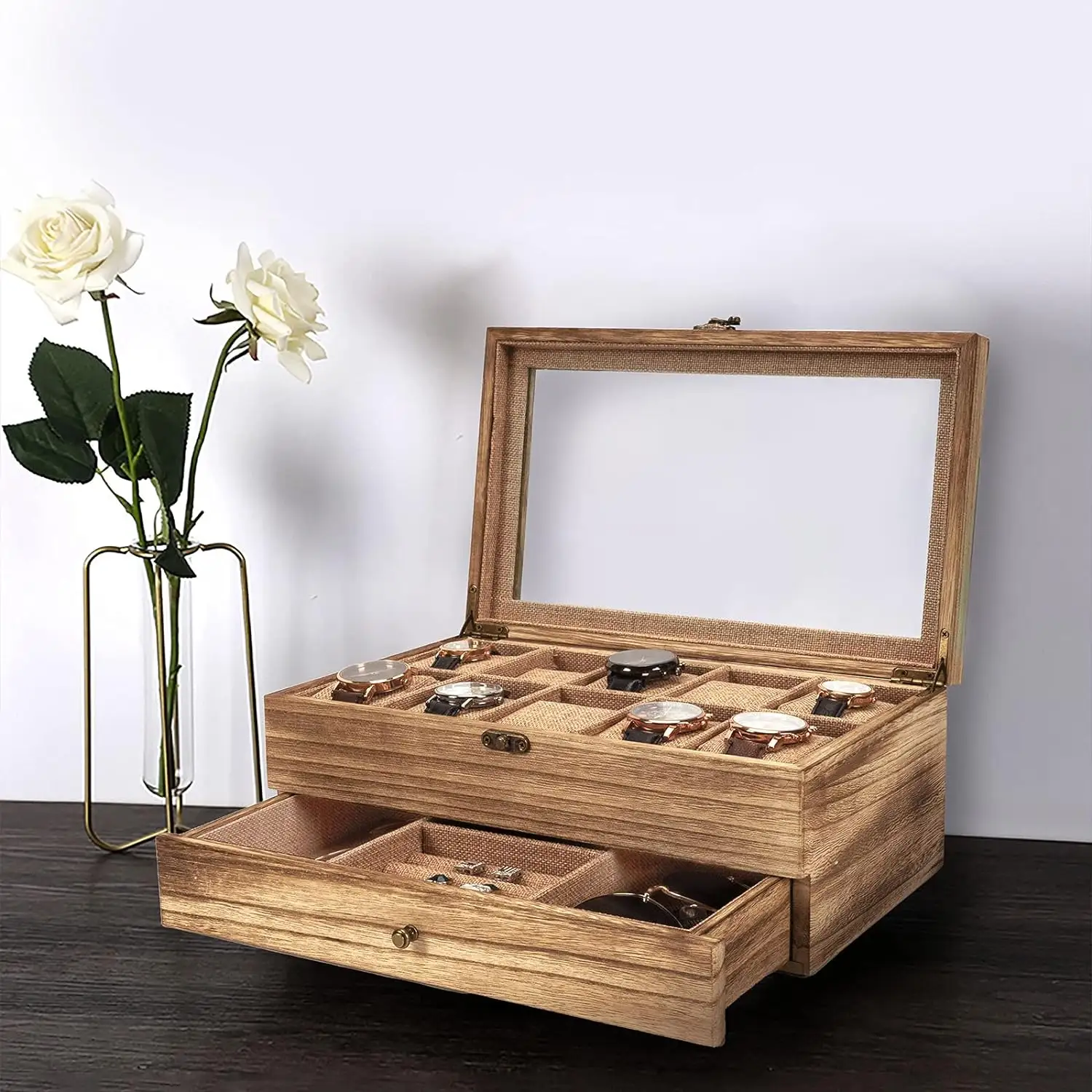 Роскошная деревянная коробка для часов