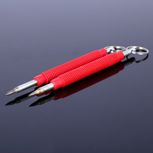 Red Sleeve Scribing Needle Alloy Carbide Tip Anti Slip Handle Ceramic Processing Manual Engraving Pen - Product Image 2