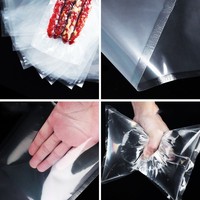 Sacs d'emballage sous vide en plastique laminé PE en nylon transparent transparent transparent personnalisé pour le stockage des aliments en stock
