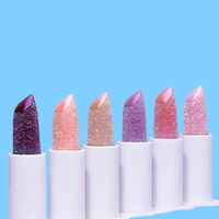 Rouge à lèvres cosmétique à marque privée, naturel, végétalien, mat, waterproof, multicolore, scintillant, longue tenue, non-collant, pour filles