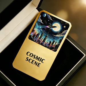 Lingote de Oro Personalizado con Impresión UV de Escena Cómica, Lingote de Oro con Patrón Mágico y Grabado UV Personalizado - Product Image 2