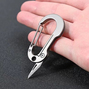 Couteau porte-clés mousqueton en alliage de titane, mini-couteau de poche EDC portable pour déballer les colis et le transport quotidien en extérieur - Product Image 6