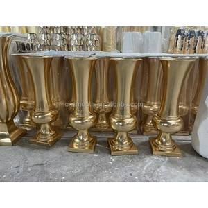 Base para <span class=keywords><strong>Flores</strong></span> de 100 cm de Altura, Color Dorado, Plateado, Negro y <span class=keywords><strong>Blanco</strong></span>, Centro de Mesa para Bodas y Eventos, Florero - Product Image 1
