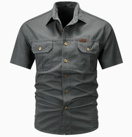 Chemise décontractée à manches courtes pour homme, respirante, séchage rapide, anti-plis, idéale pour l'été, les activités de plein air, la randonnée, la chasse, les voyages et le trekking