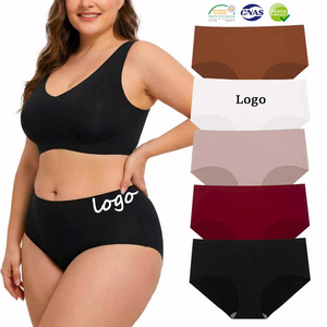 Slip Donna Personalizzati Plus Size, Traspiranti e Delicati sulla Pelle, <span class=keywords><strong>Perizoma</strong></span> <span class=keywords><strong>a</strong></span> Vita Media Senza Cuciture, Intimo Femminile - Product Image 3
