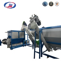 Ligne de lavage et de recyclage de films plastiques PE PP LDPE de 1000 kg/h, équipée d'un broyeur à un seul arbre, usine de lavage automatique de déchets de film