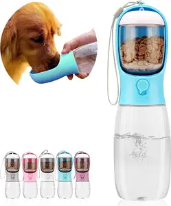 32Oz cane Pet bottiglia di acqua su misura viaggio animali domestici all'aperto alimentatori cane ciotola 46 Oz 4 In 1 portatile