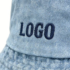 Chapeau Bob en Jean Unisexe Personnalisé à <span class=keywords><strong>Large</strong></span> Bord, Protection UV, Logo Brodé Personnalisé, Pliable, Pêche, Fête, Extérieur, Décontracté, Quatre Saisons - Product Image 2