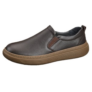 Mocassins en cuir véritable pour homme, bout rond, respirants, semelle intermédiaire en EVA, semelle extérieure en caoutchouc, chaussures décontractées toutes saisons - Product Image 4