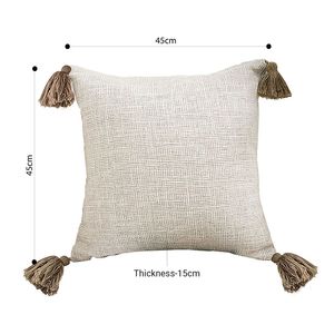 DB 2X 50cm Beige Rib Knit Cojín de asiento y funda de almohada - Product Image 6