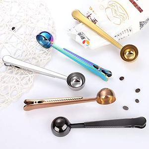 Baking Tools Stainless Steel Coffee Measuring Spoon with Clip for Coffee Beans Milk Powder Baking <b>Sugar</b> Dessert Portion Control - Product Image 6