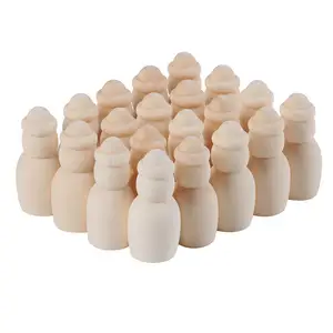 Figuras de madeira pessoas corpos peg brinquedos anjos bonecos em branco inacabado torneando artesanato artesanal de madeira diy