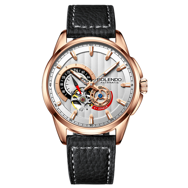 Men's Fashionable Fully Automatic Mechanical Waterproof Large-Dial Stainless Steel Watch Sapphire Crystal High Quality
