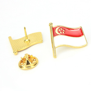 사용자 정의 디자인 아연 합금 국가 깃발 에나멜 핀 우정 애국 배지 금속 브로치 - Product Image 4