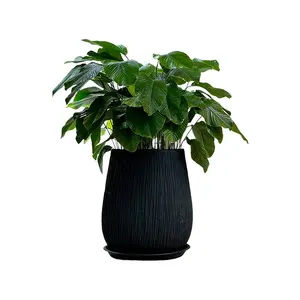 Professional Manufacturer PC1247-17034 Fiberglass Pot Affordable Medium Large Size Green Plants