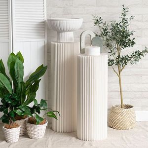 Wholesale Round Folding Art Cylinder <strong>Shelf</strong> <strong>Paper</strong> Pillar <strong>Stand</strong> Cake <strong>Display</strong> <strong>Stand</strong> Plinth Flower Cylinder for Party Wedding - Product Image 6