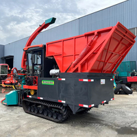 Nouveau style de tracteur de machine d'ensilage à disque sur chenilles de maïs remorqué moissonneuse d'ensilage à vendre