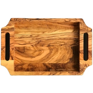 Bandeja de Madera de Olivo Vintage de Calidad con Asa para Té, Comida y Aperitivos - Product Image 1