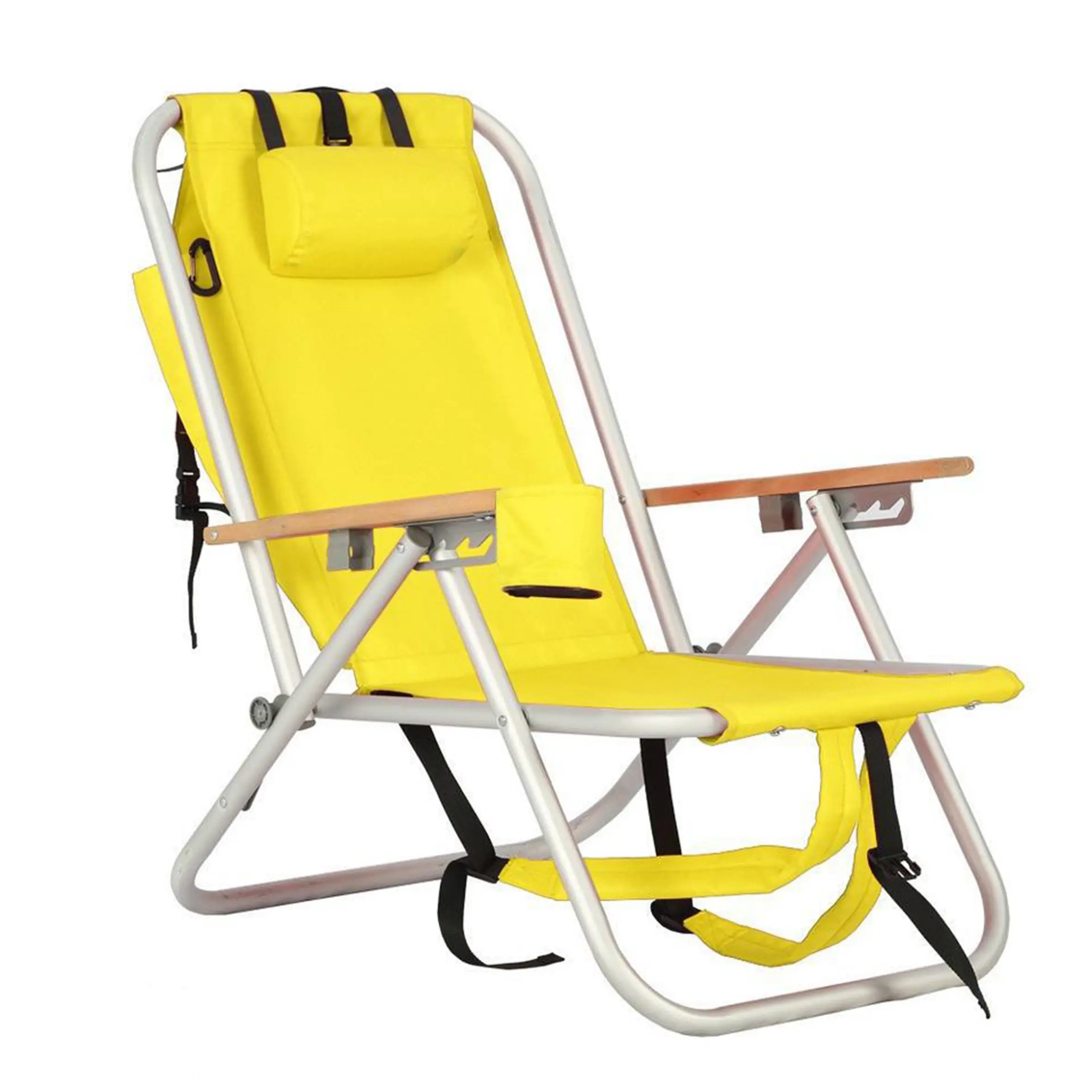 ホットセールキャンプチェアポータブルチェアバックパック折りたたみ椅子付き、頑丈な屋外ビーチフィッシングスタイル/