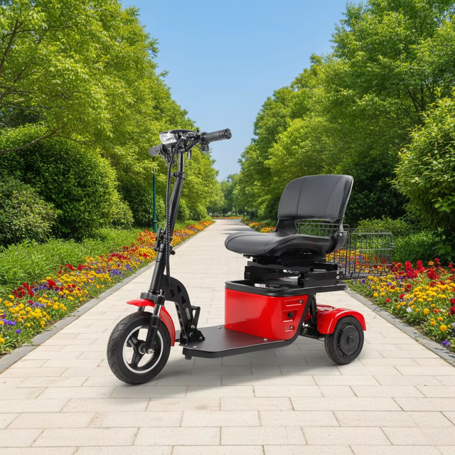 Upgraded Shock Absorber System 3 Wheel Electric Scooter Mobility Scooter Electric Mobility Vehicle Electric Quad Scooter