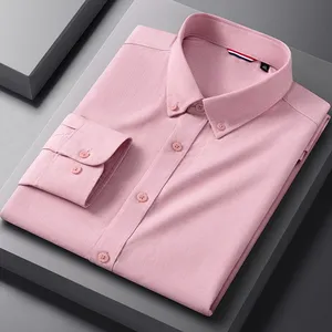 <strong>Linen</strong>-cotton Long Sleeve <strong>Shirts</strong> <strong>for</strong> <strong>Men</strong> Solid Color Casual Fashion Korean Popular Clothes - Product Image 1