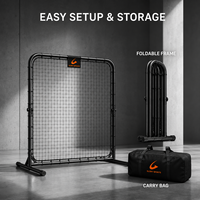Filet d'entraînement de rebond multisports portable avec cadre en acier pour l'entraînement des athlètes et des équipes en intérieur et en extérieur