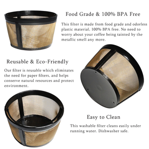 <span class=keywords><strong>Filtre</strong></span> de remplacement <span class=keywords><strong>permanent</strong></span> compatible <span class=keywords><strong>avec</strong></span> une <span class=keywords><strong>cafetière</strong></span> à 4 tasses - Product Image 4
