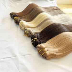 Clip Ins Invisible Bandeau Fil Humain Remy Extensions de <span class=keywords><strong>Cheveux</strong></span> Silky Straight Clip In Hair - Product Image 4