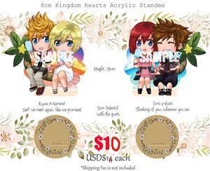 OEM Odm อะคริลิคสแตนดี้ ลดราคาทั้งหมด <span class=keywords><strong>Kingdom</strong></span> <span class=keywords><strong>Hearts</strong></span> อะคริลิคสแตนดี้ขนาด 8 ซม. - Product Image 1