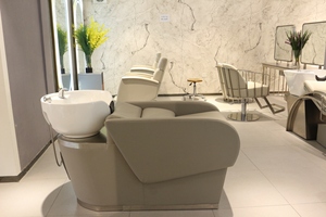 Estación de Lavado de Cabello de Alta Calidad Directo de Fábrica con Silla de Masaje y Cama, Estilo Moderno para Salón de Belleza y <span class=keywords><strong>Spa</strong></span> - Product Image 4