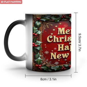 Mug à sublimation noir givré 11oz en céramique, tasse vierge activée par la chaleur - Product Image 1