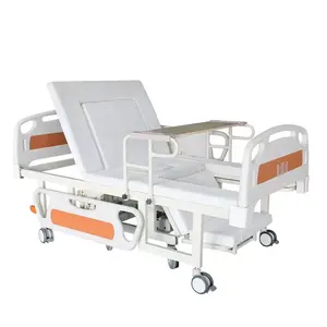 Peralatan Rumah Sakit Tempat Tidur Kursi Roda Rumah Sakit Medis Perawatan Rumah Tua Dapat Disesuaikan Elektrik 5 Fungsi dengan Toilet