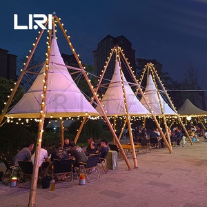 Nouvelle conception de tente pagode de camping en plein air, <span class=keywords><strong>tipi</strong></span>, tente de fête, lanterne en bambou pyramidale - Product Image 3