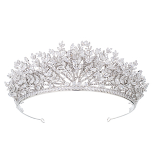 <span class=keywords><strong>Couronne</strong></span> de mariée en <span class=keywords><strong>diamant</strong></span> de style romantique coréen LUOXIN, diadème en zircon de haute qualité pour mariage - Product Image 4