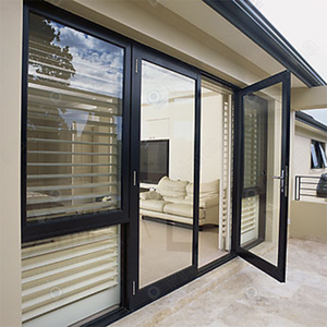 Fenêtre à <span class=keywords><strong>battant</strong></span> en profilé d'aluminium durable Prima avec verre à rupture thermique répondant aux normes locales pour les maisons modernes à revêtement blanc - Product Image 6
