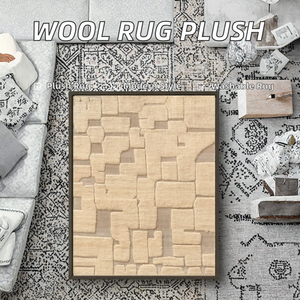 Tapis en laine noué à la main, moderne, à poils épais (0,6-1 pouce) Tapis personnalisés à bas prix, lavables, pour la maison, le bureau et l'extérieur, avec un nouveau design et un motif original - Product Image 2
